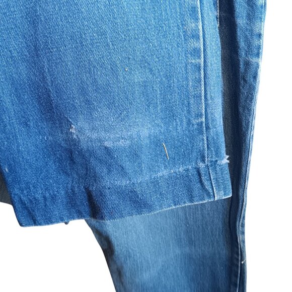 24x32 True Vintage Jeans High-Waisted Distress Denim Farm Chore Hippy 1970's - Picture 6 of 8